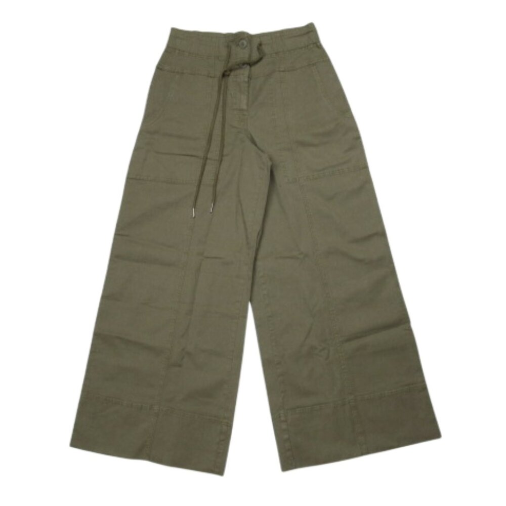 Anthropologie Maeve Utility Wide Leg Trousers Pants Green M - Picture 5 of 12